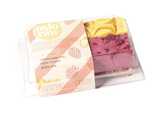 Bilde: © Oslo Raw / Oda Oslo Raw Mango & Berry Cheescake Vegansk