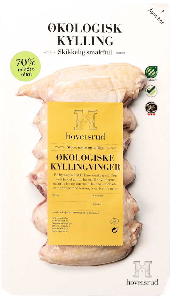 Økologiske Kyllingvinger ca. 300 g