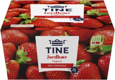 Bilde: © Tine / Oda Tine Yoghurt Jordbær 4x150g