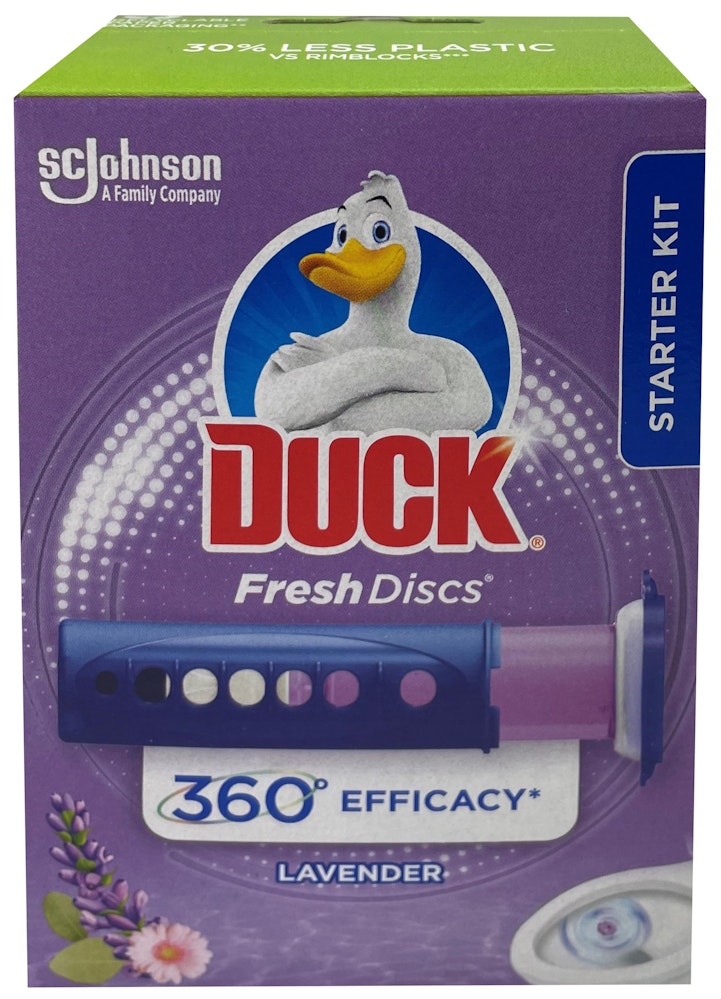 Duck Fresh Discs Lavendel starterpack 1 holder 1 refill