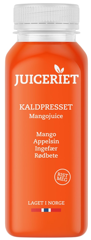 Kaldpresset Mangojuice Mango, Appelsin, Ingefær & Rødbete, 250 ml