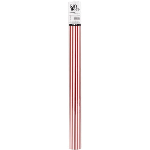 Bilde: © Sprell / Oda Sprell Gavepapir stripemønster Rød/hvit