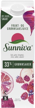 Bilde: © Sunniva / Oda Sunniva Supri med Eple, Gulrot, Bringebær & Sitron 32% grønnsaker