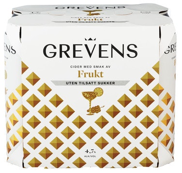 Bilde: © Grevens / Oda Grevens Grevens Cider Fruktsmak Uten Sukker 6 x 0,5l