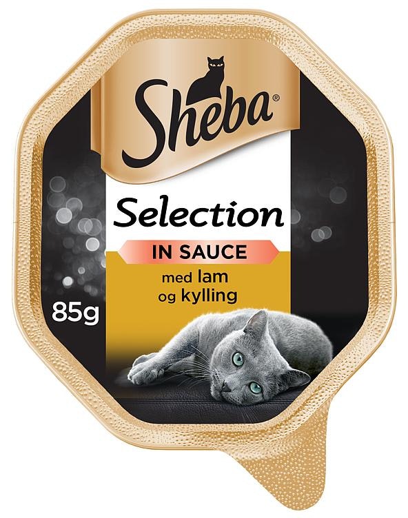 Sheba Selection Våtfôr til Katter i skål med Lamm og Kylling i Saus