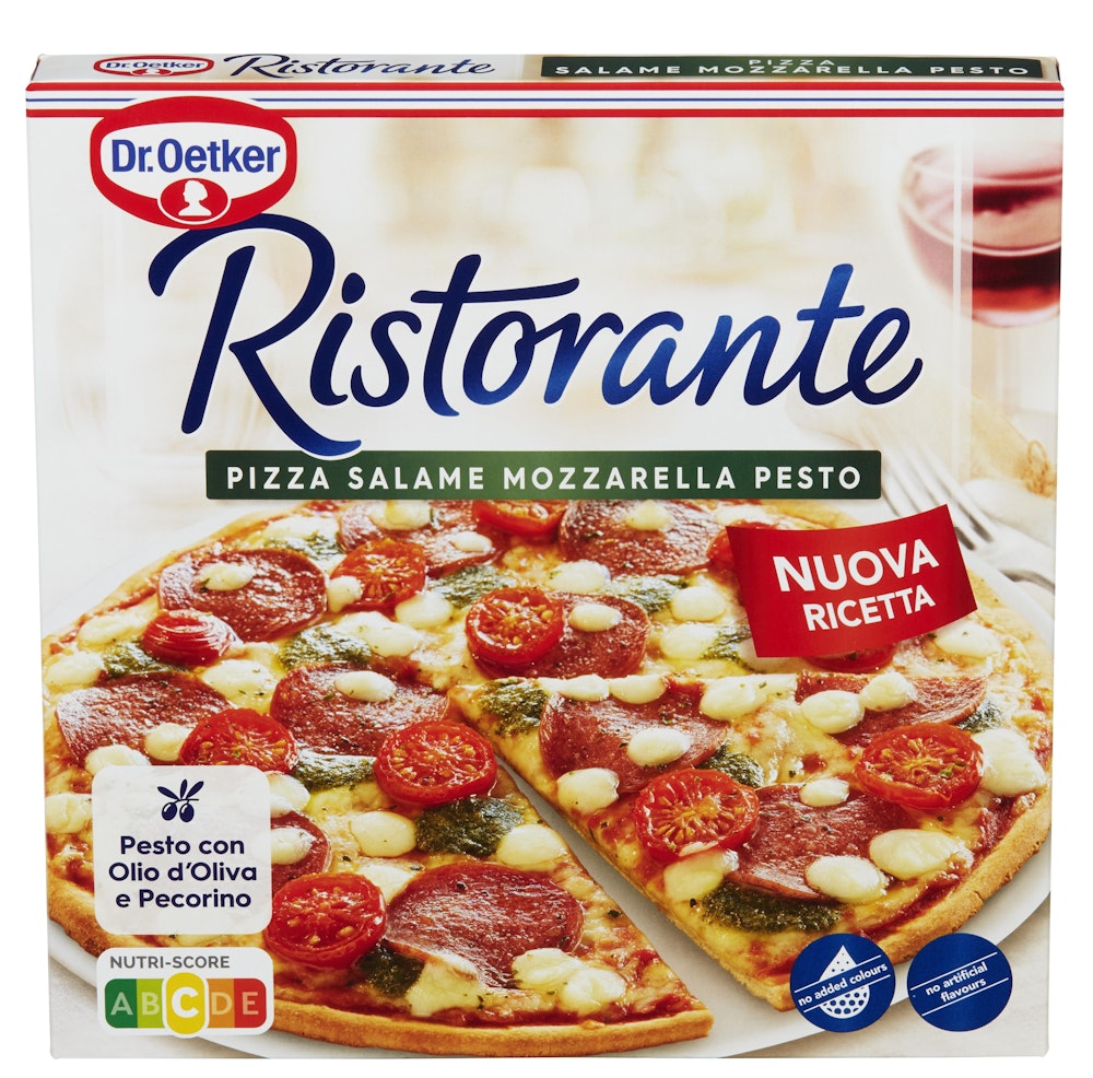 Dr. Oetker Pizza Ristorante Salame Mozzarella Pesto