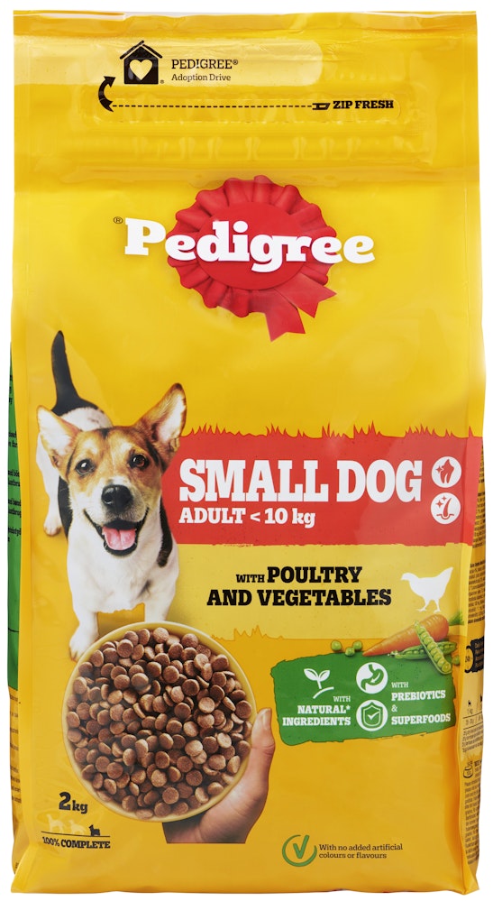 Pedigree Adult Mini Tørrfôr til Hunder Kylling og Grønnsaker