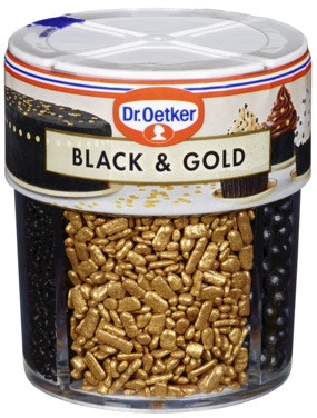 Dr. Oetker Kakepynt Black & Gold 4 kammer