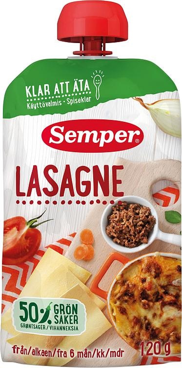 Semper Lasagne Spiseklar Fra 6 mnd
