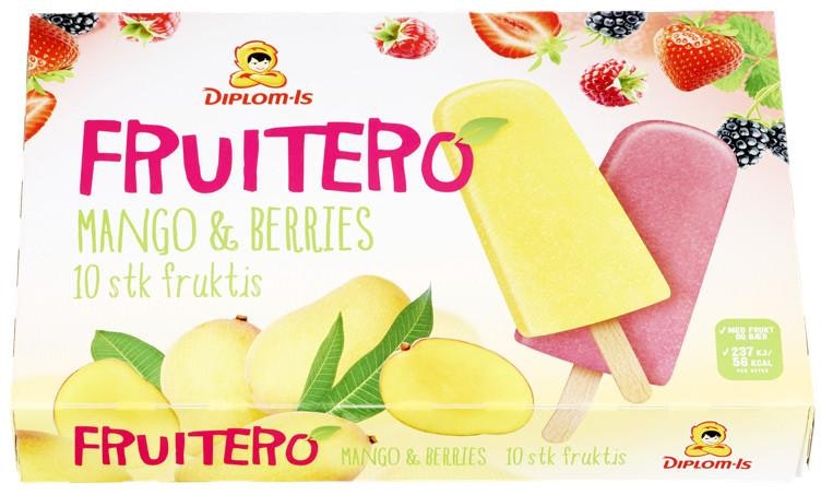 Diplom-Is Fruitero Mango og Bær 10 stk