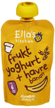 Bilde: © Ella's Kitchen / Oda Ella's Kitchen Frukt Yoghurt + Havre Banan Fra 6 mnd