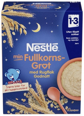 Bilde: © Nestlé / Oda Nestlé Min Fullkornsgrøt med Rugflak Godnatt Fra 1-3 år