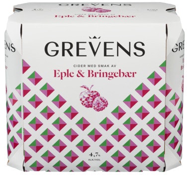Bilde: © Grevens / Oda Grevens Grevens Eple & Bringebær 6 x 0,5l