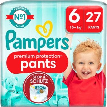 Pampers Bleie Premium Protection Pants Str. 6, 15kg+