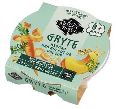 Bilde: © Kolonihagen / Oda Kolonihagen Gryte med Gulrot & Bulgur Fra 8 mnd, Økologisk