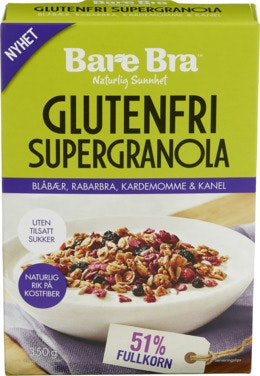 Bilde: © Bare Bra / Oda Bare Bra Bare Bra Granola Glutenfri Blåbær, Rabarbra og Kardemomme