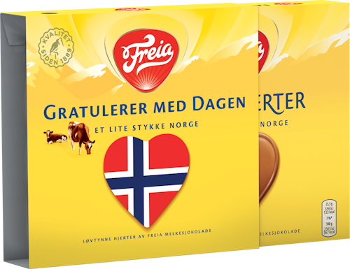 Bilde: © Freia / Oda Freia Melkehjerter Gratulerer med dagen