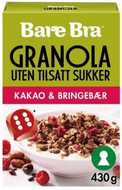 Bilde: © Bare Bra / Oda Bare Bra Supergranola Kakao & Bringebær