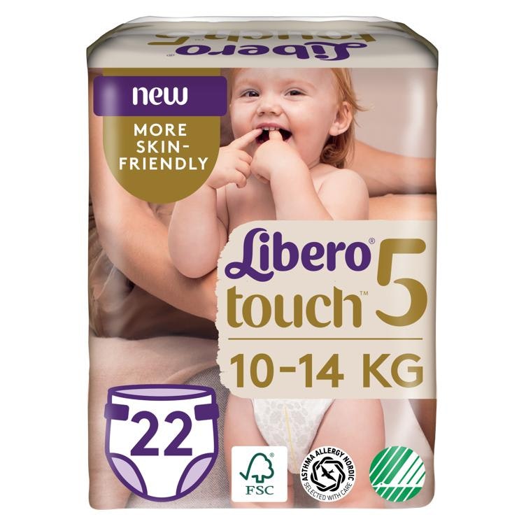 Libero Touch Åpen Bleie Str. 5, 10-14kg