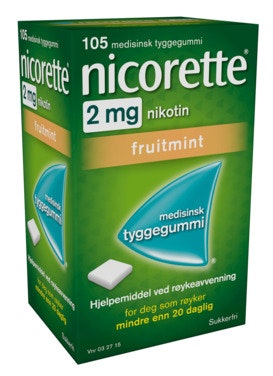 Bilde: © Nicorette / Oda Nicorette Nicorette Tyggegummi Fruitmint 2mg