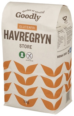 Bilde: © Goodly / Oda Goodly Glutenfri Havregryn store