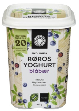 Bilde: © Rørosmeieriet / Oda Rørosmeieriet Økologisk Rørosyoghurt Blåbær