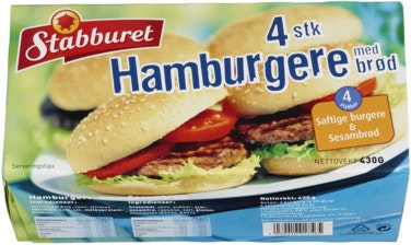 Bilde: © Stabburet / Oda Stabburet Hamburgere med Brød 4stk