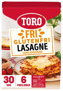 Bilde: © Toro / Oda Toro Glutenfri Lasagne Familiepakning