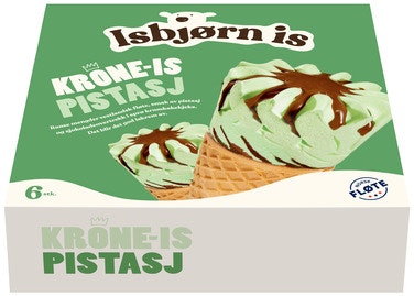 Bilde: © Isbjørn Is / Oda Isbjørn Is Krone-Is Pistasj