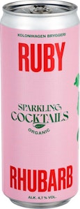 Kolonihagen Ruby Rhubarb Sparkling Cocktails