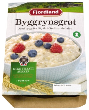 Bilde: © Fjordland / Oda Fjordland Byggrynsgrøt 370 g
