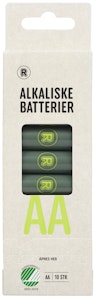 R Alkaliske batterier AA