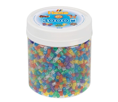 Bilde: © Hama / Oda Hama Midi perler med glitter i boks 3000 perler