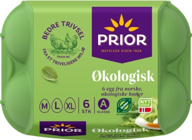 Bilde: © Prior / Oda Prior Økologiske Egg Str M/L/XL