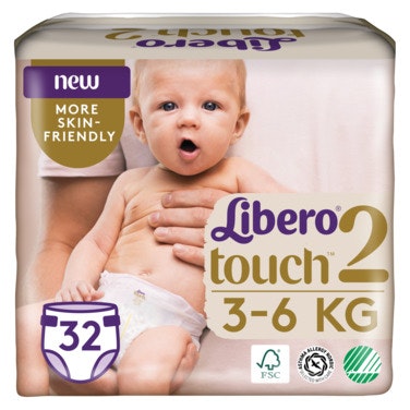 Bilde: © Libero / Oda Libero Touch Åpen Bleie Str. 2, 3-6kg, 32 stk