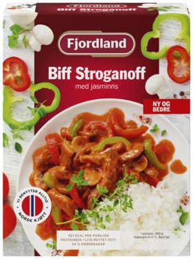 Bilde: © Fjordland / Oda Fjordland Biff Stroganoff Med jasminris