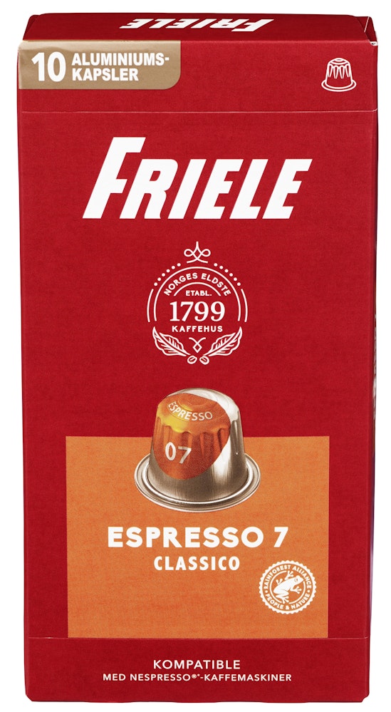 Friele Espresso 7 Kapsler, 10 stk