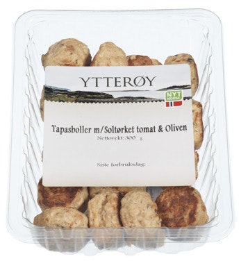 Bilde: © Ytterøy Kylling / Oda Ytterøy Kylling Tapasboller av kylling, Med Soltørket tomat og oliven