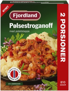 Fjordland Pølsestroganoff med Potetstappe 2 porsjoner
