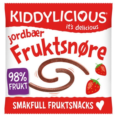 Bilde: © Kiddylicious / Oda Kiddylicious Fruktsnøre med Jordbær Fra 12 mnd