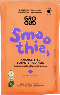 Bilde: © Gro Gro / Oda Gro Gro Smoothie med ananas og søtpotet Fra 6 mnd, Økologisk
