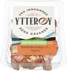 Ytterøy Buffalowings 5-spice Saktevoksende kylling