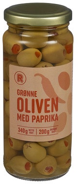 REMA 1000 Grønn Oliven Med Paprika