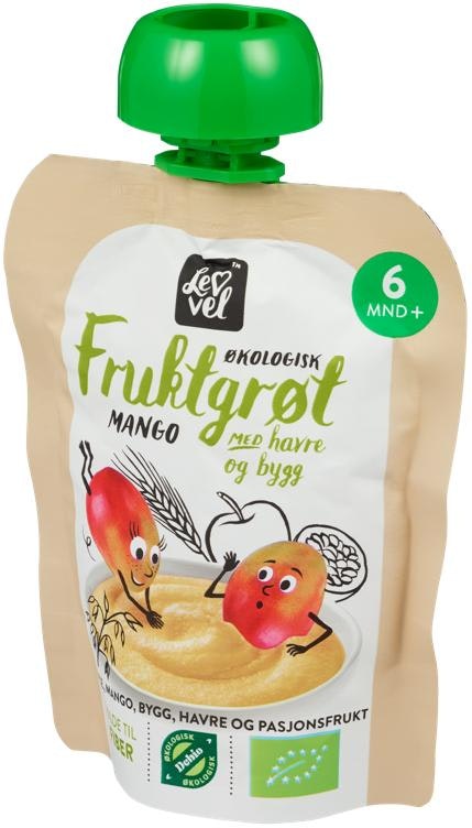 Lev Vel Fruktgrøt med Mango Fra 6 mnd, Økologisk