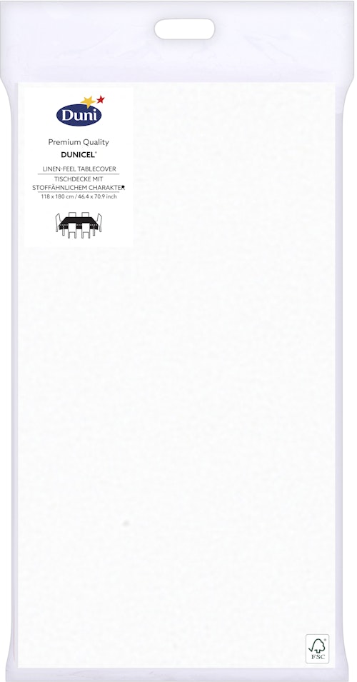 Bilde: © Duni / Oda Duni Duk Dunicel White 118x180 cm