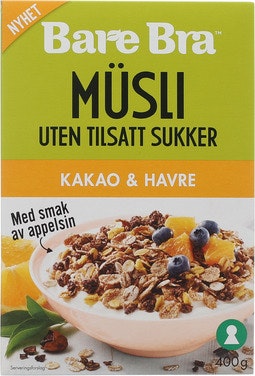Bilde: © Bare Bra / Oda Bare Bra Bare Bra Müsli Kakao og Havre