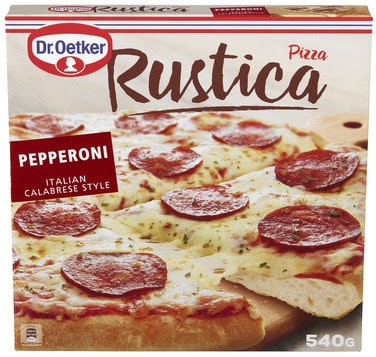 Bilde: © Dr. Oetker / Oda Dr. Oetker Rustica Pepperoni Calabrese Pizza