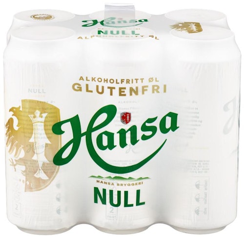 Hansa Borg Hansa Null % Alkoholfri, Glutenfri, 6 x 0,5l