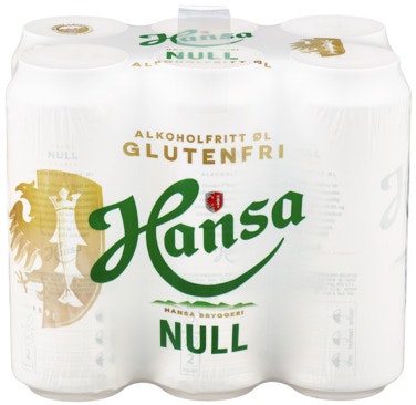 Bilde: © Hansa Borg / Oda Hansa Borg Hansa Null % Alkoholfri, Glutenfri, 6 x 0,5l