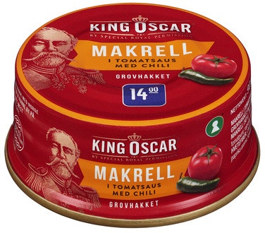 Bilde: © King Oscar / Oda King Oscar Makrell i Tomatsaus med Chili